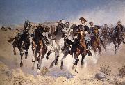 Frederic Remington Dismounted:The Fourth Trooper Moving the Led Horses France oil painting artist